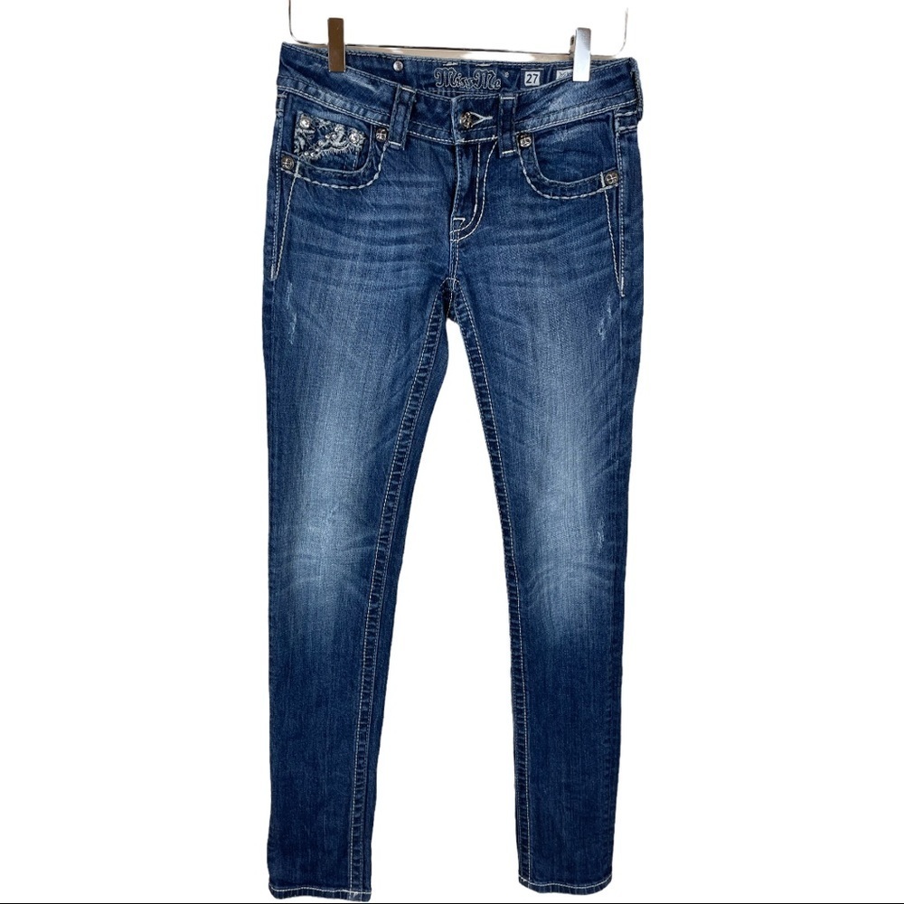 Miss Me Embellished Distressed Skinny Jeans